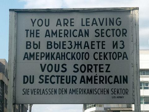 You are leaving the American sector