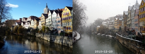 Novembre ensoleillé vs. décembre enneigé